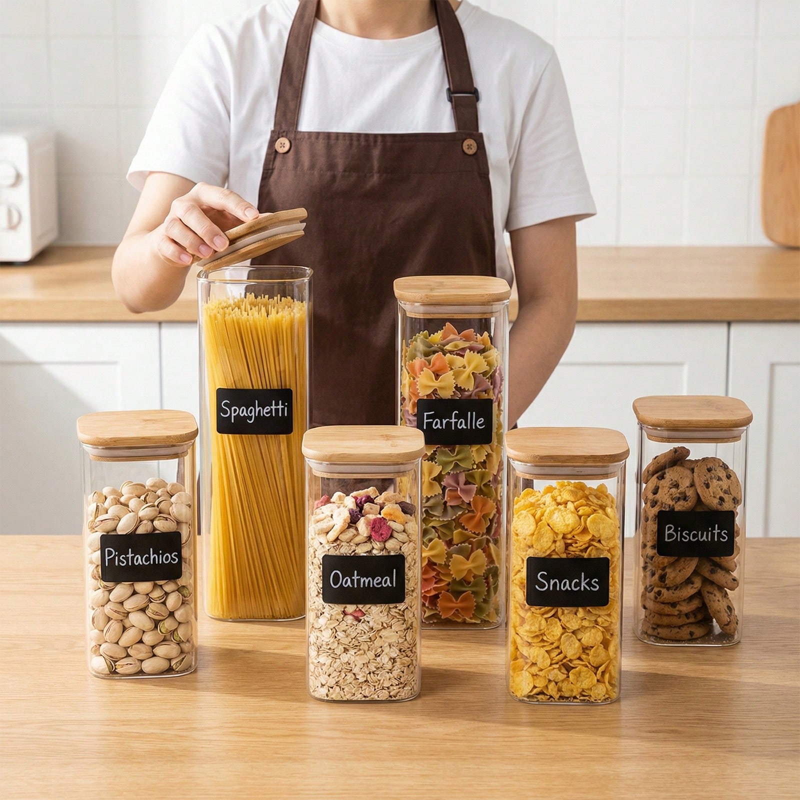 6/12pcs Glass Food Storage Con - Food Storage Glass ulasan dan harga