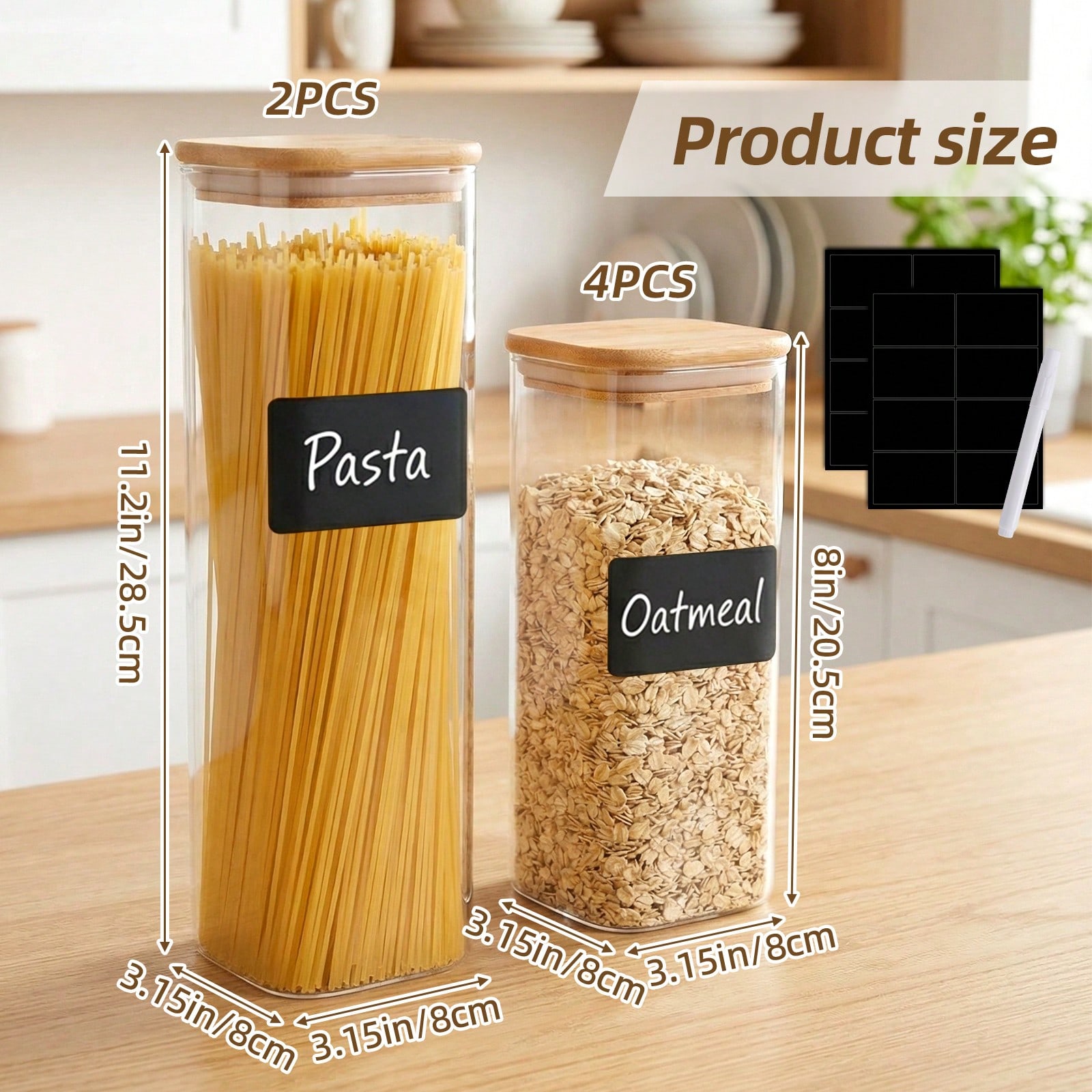 6/12pcs Glass Food Storage Con - Food Storage Glass ulasan dan harga