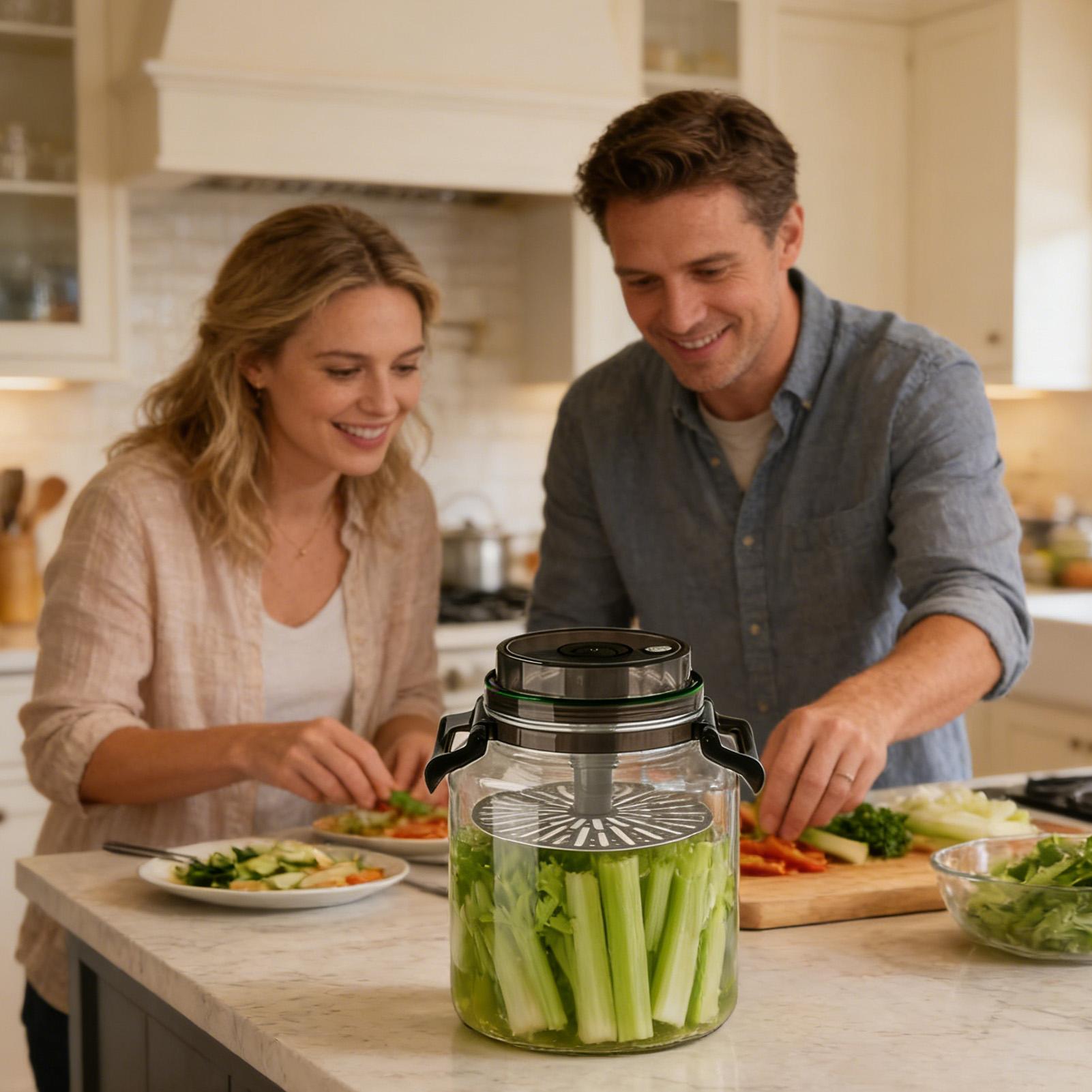 Pickle Jar 5L Airtight Round S - Food Storage Jars Airtight ulasan dan harga