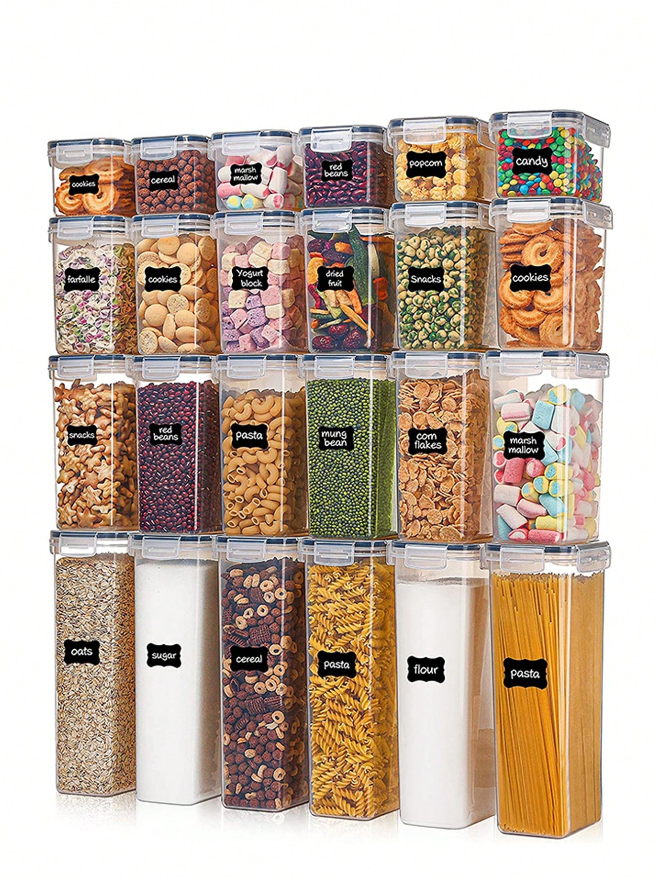 48pcs Airtight Food Storage Co - Food Storage Pantry ulasan dan harga