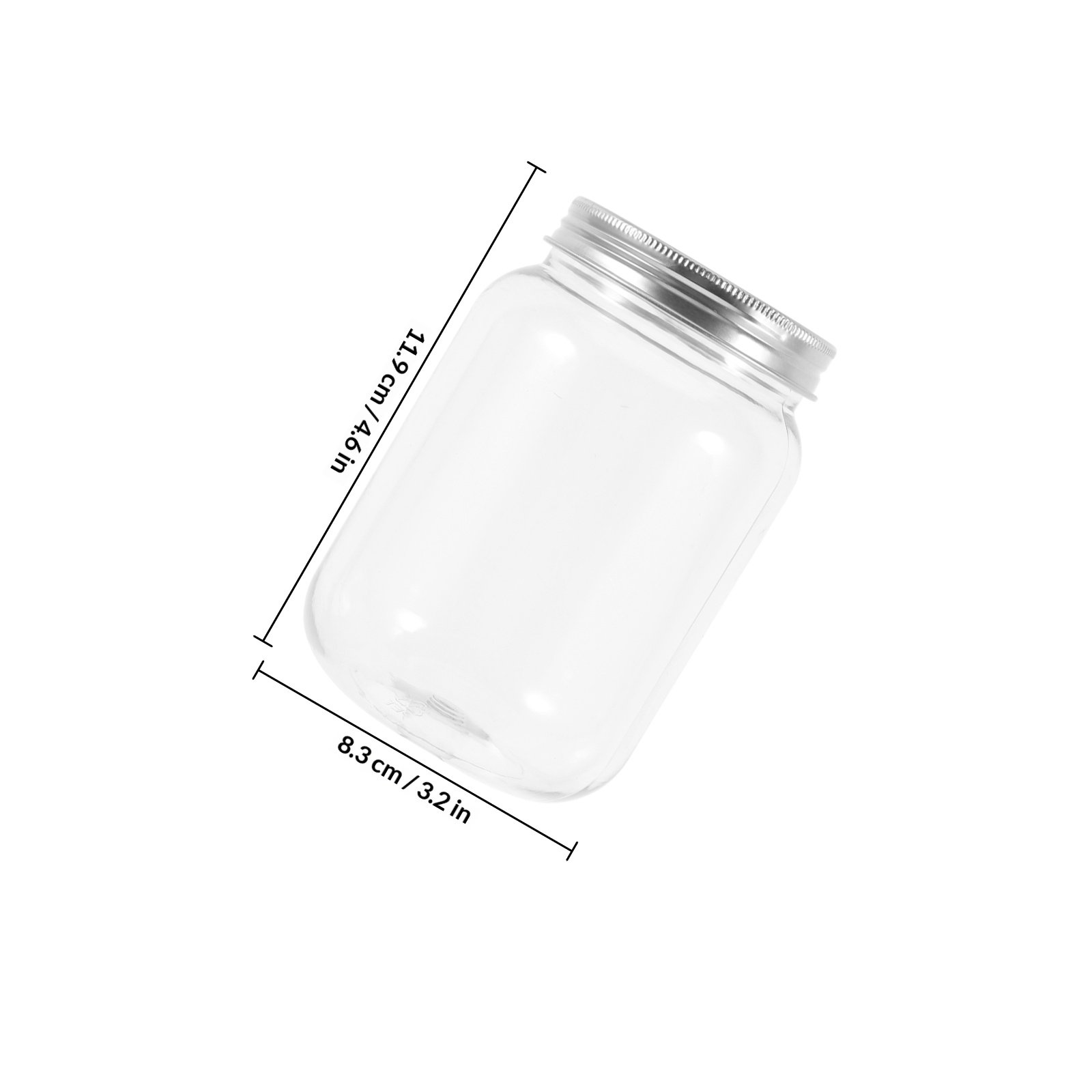4Pcs Clear Plastic Jars with A - Food Storage Kitchen ulasan dan harga