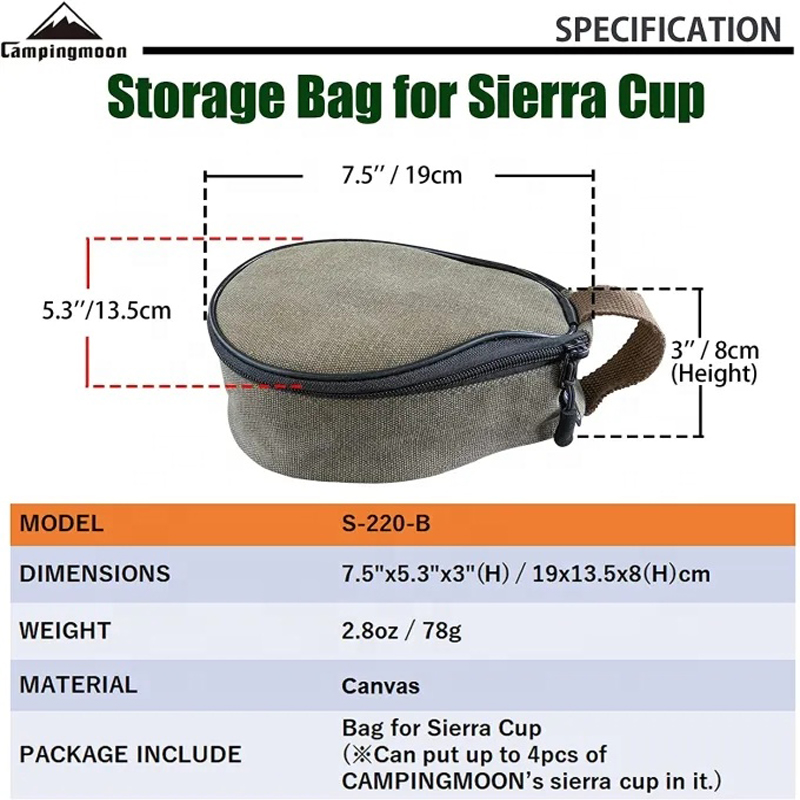 CAMPINGMOON S220-B Canvas Mini - Food Storage Hiking ulasan dan harga