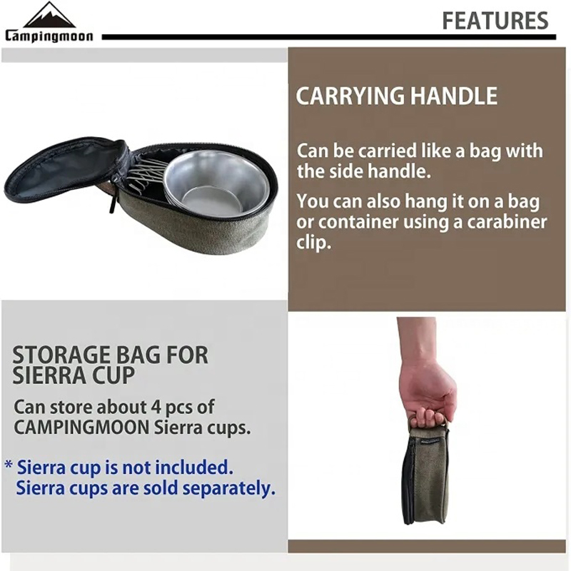 CAMPINGMOON S220-B Canvas Mini - Food Storage Hiking ulasan dan harga
