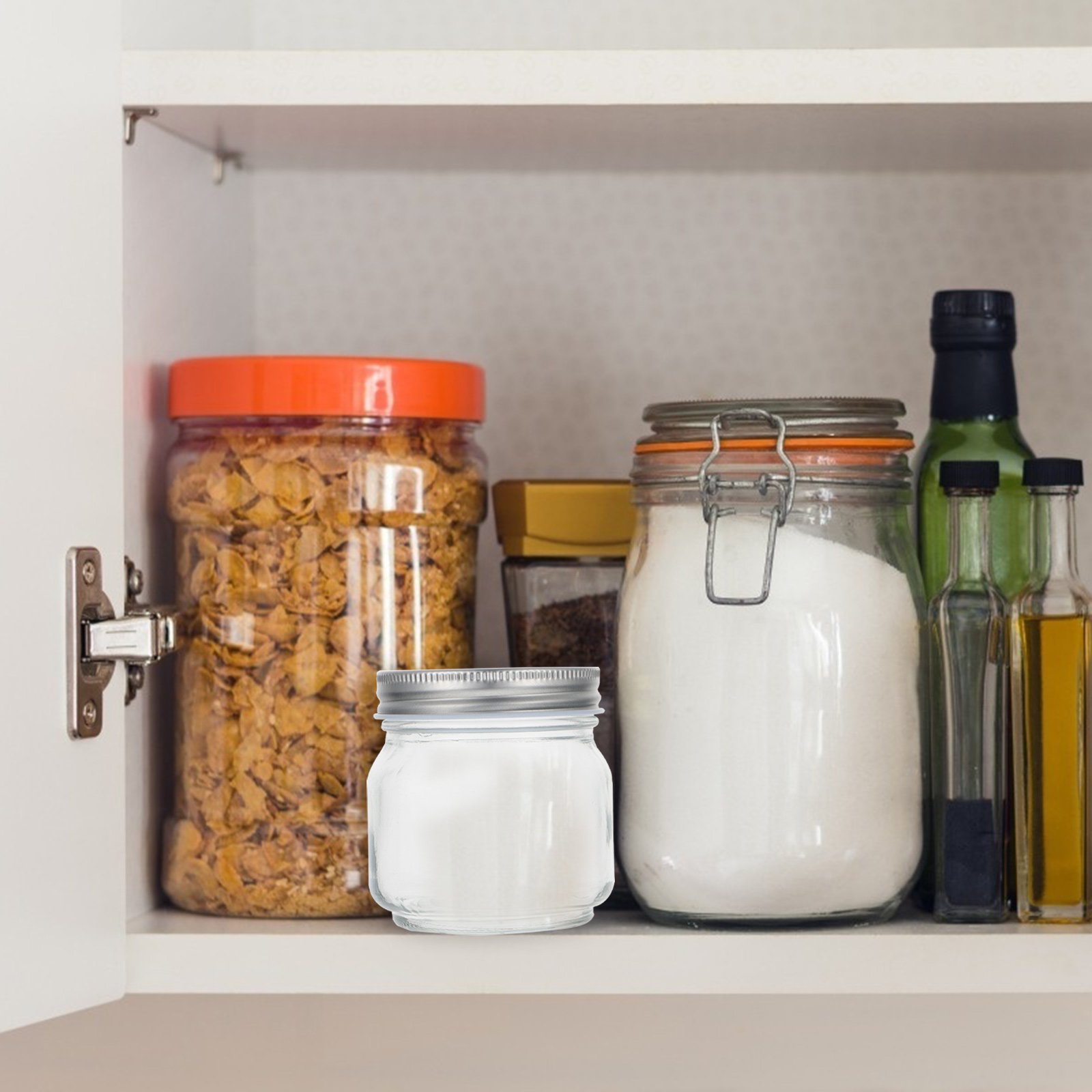 6Pcs Thick Transparent Glass M - Food Storage Jars Airtight ulasan dan harga