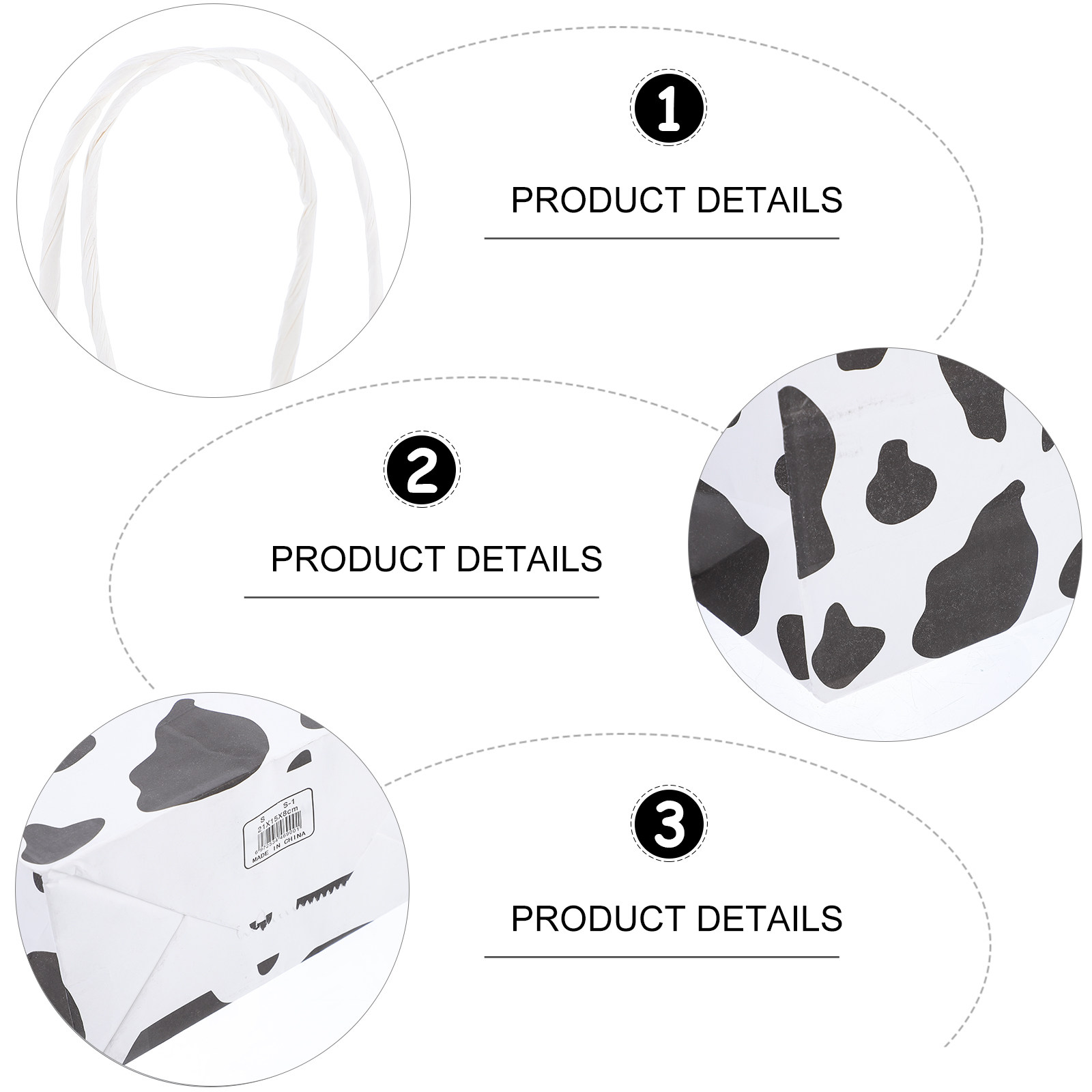 24Pcs Gift Paper Packaging Bag - Zebra Food Storage ulasan dan harga