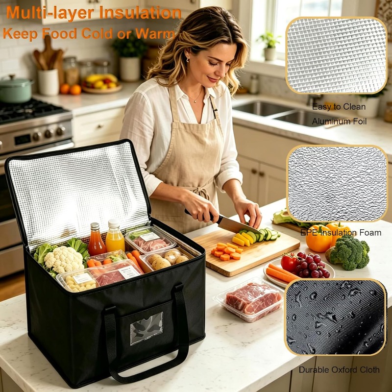 1pc Large Insulated Picnic Coo - Food Storage Hiking ulasan dan harga