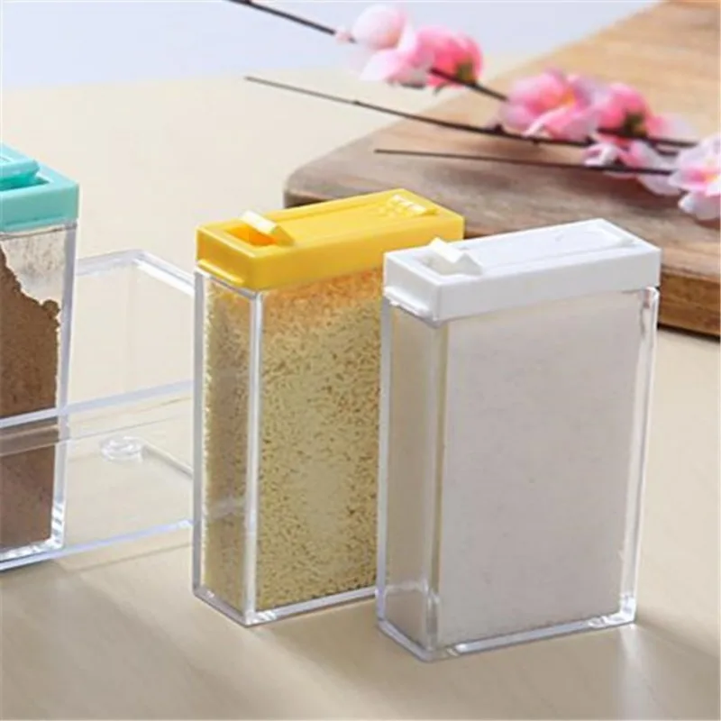 Transparent Seasoning Six Grid - Food Storage For Room ulasan dan harga