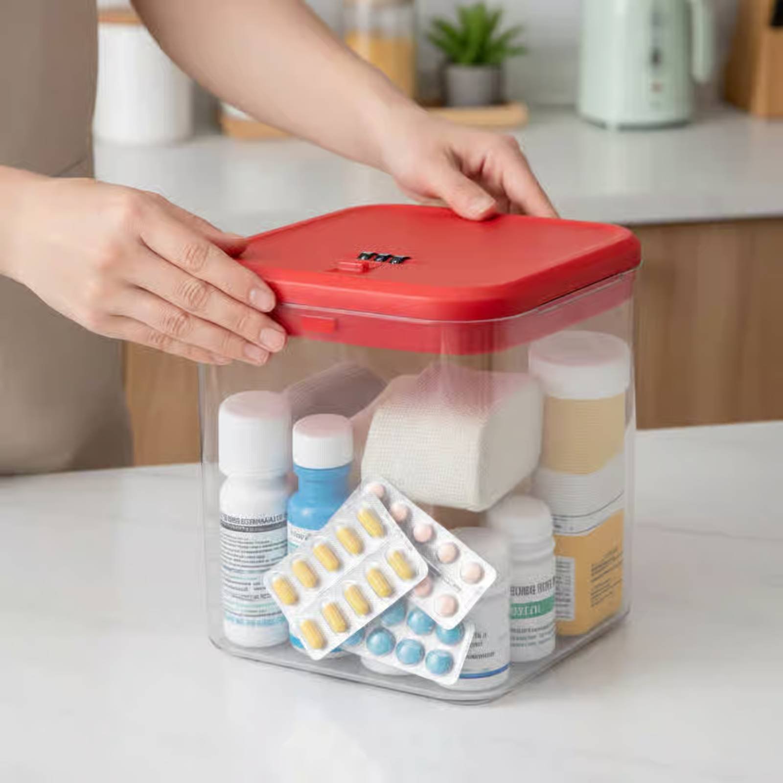 Clear Lockable Box Versatile L - Food Storage Kitchen ulasan dan harga