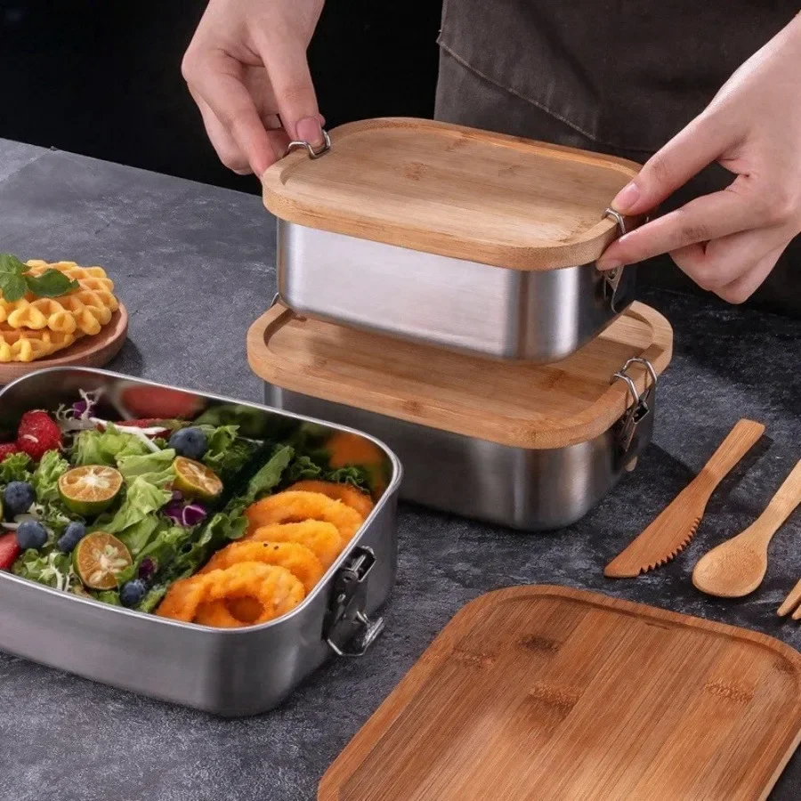 New 304 Stainless Steel Bamboo - Food Storage Method ulasan dan harga