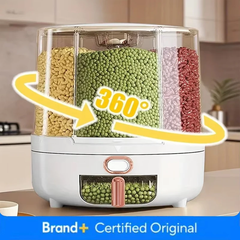 6-Compartment 360° Rotating Ai - Food Storage Pantry ulasan dan harga