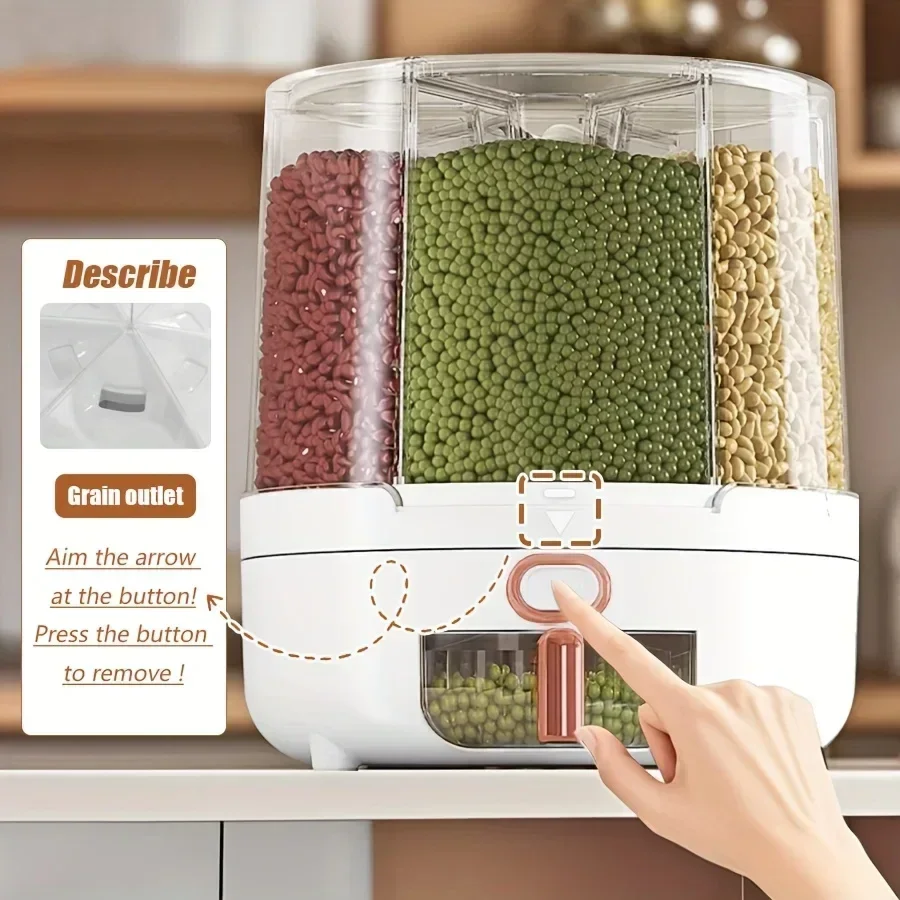 6-Compartment 360° Rotating Ai - Food Storage Pantry ulasan dan harga