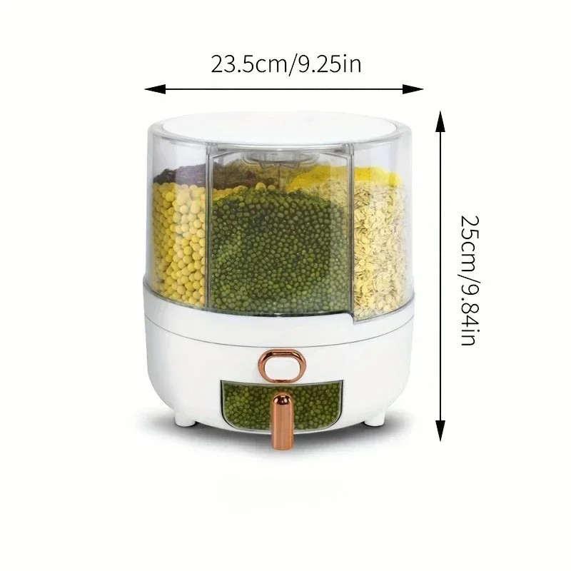 6-Compartment 360° Rotating Ai - Food Storage Pantry ulasan dan harga