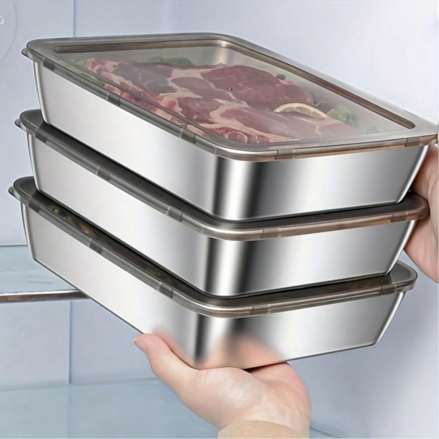 6pcs(3 Boxes+ 3 Lids) Stainles - Set Food Storage ulasan dan harga