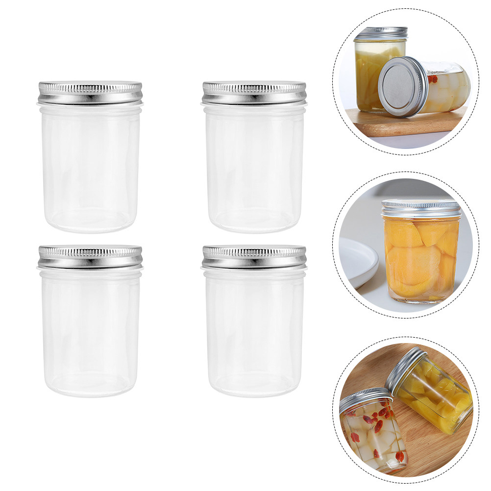 4Pcs Jam Canning Jars Glass Se - Food Storage Jars Airtight ulasan dan harga