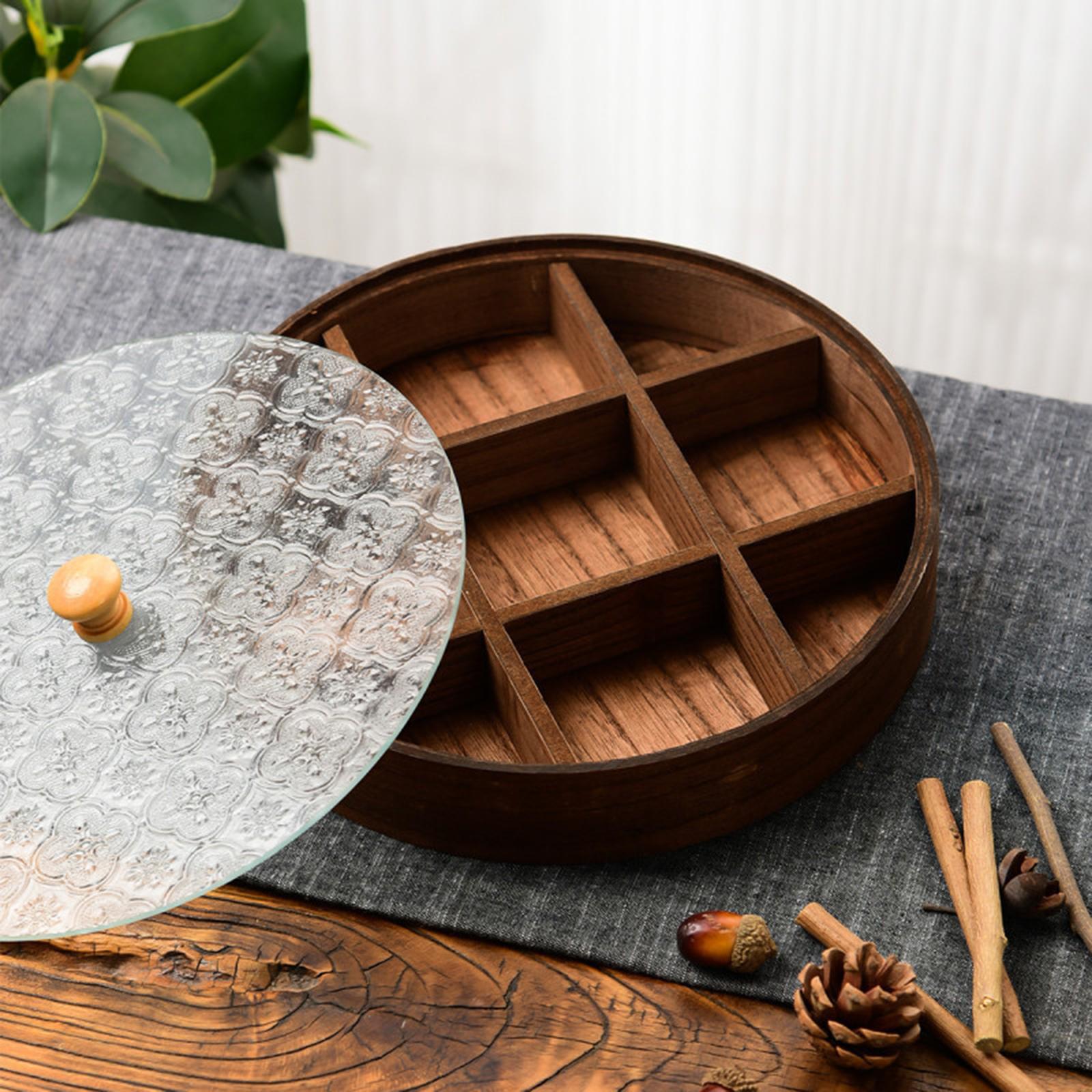 Large Capacity Wooden Serving  - Food Storage Dividers ulasan dan harga