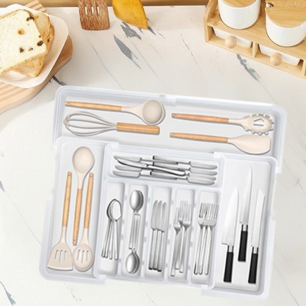Retractable Drawer Storage Tra - Food Storage Dividers ulasan dan harga