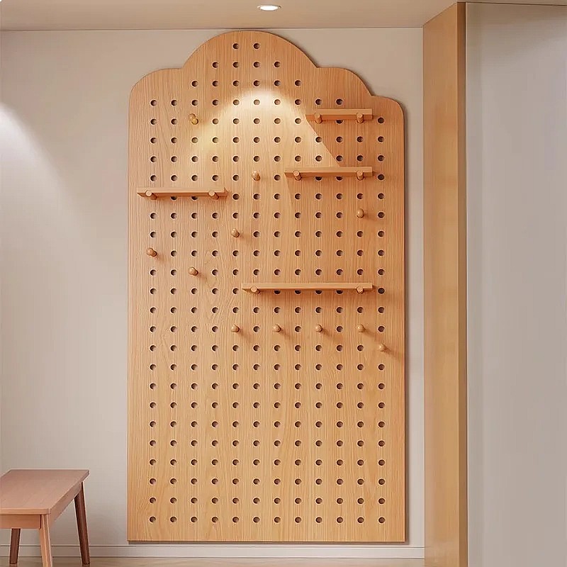 Solid Wood Pegboard Storage Sh - Food Storage For Room ulasan dan harga