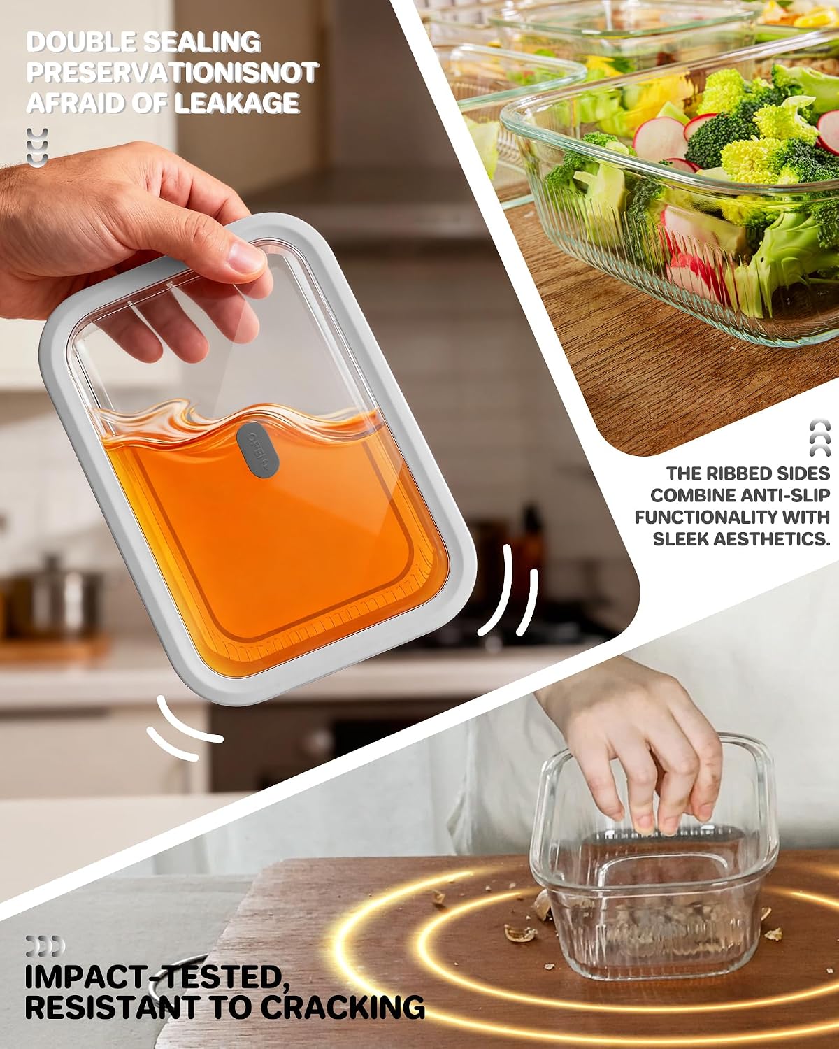 2 Pack Glass Food Storage Cont - Food Storage Glass ulasan dan harga