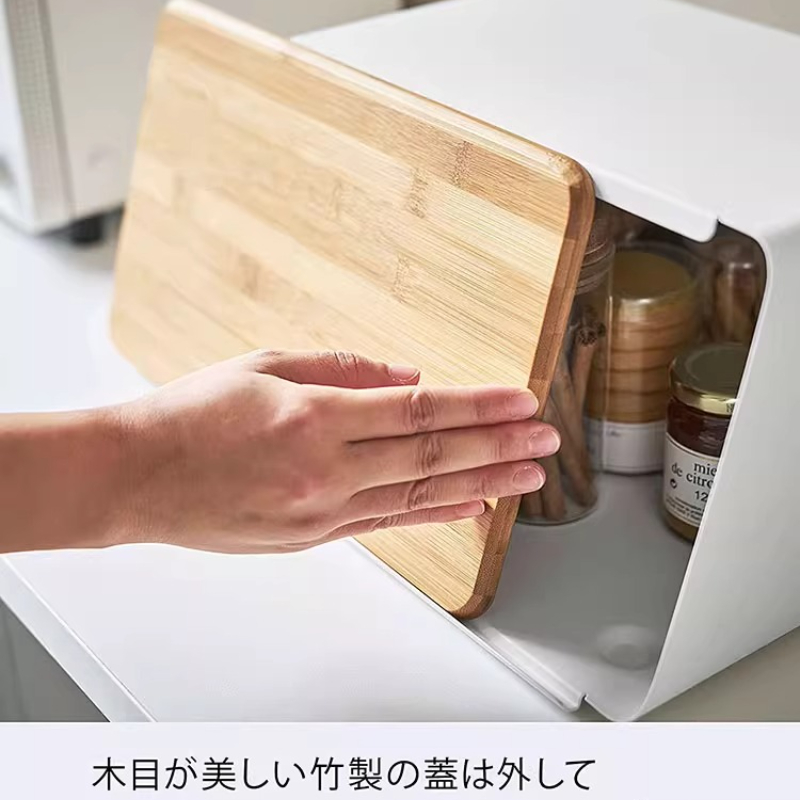 Bamboo Bread Box for Kitchen S - Food Storage Pantry ulasan dan harga