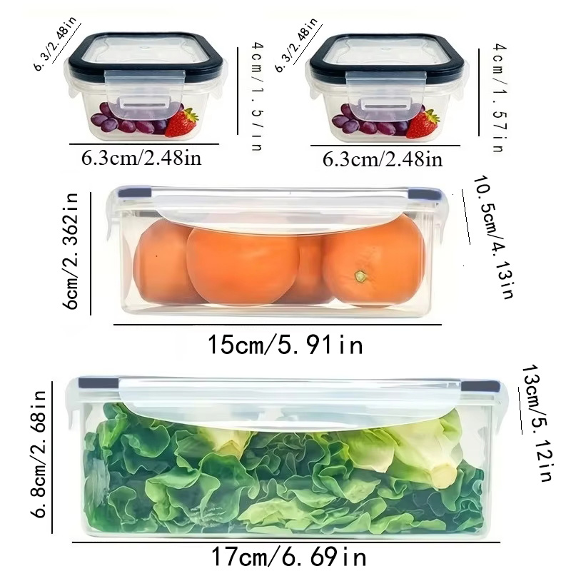 8Pcs Set Includes 4 Containers - Set Food Storage ulasan dan harga