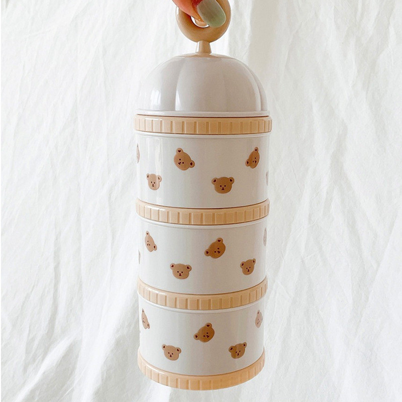 Cute Bear Milk Powder Box Baby - Food Storage Baby ulasan dan harga