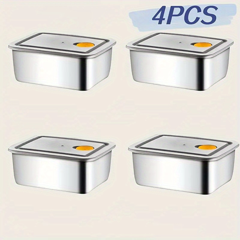 4pc Stainless Steel Food Stora - Set Food Storage ulasan dan harga