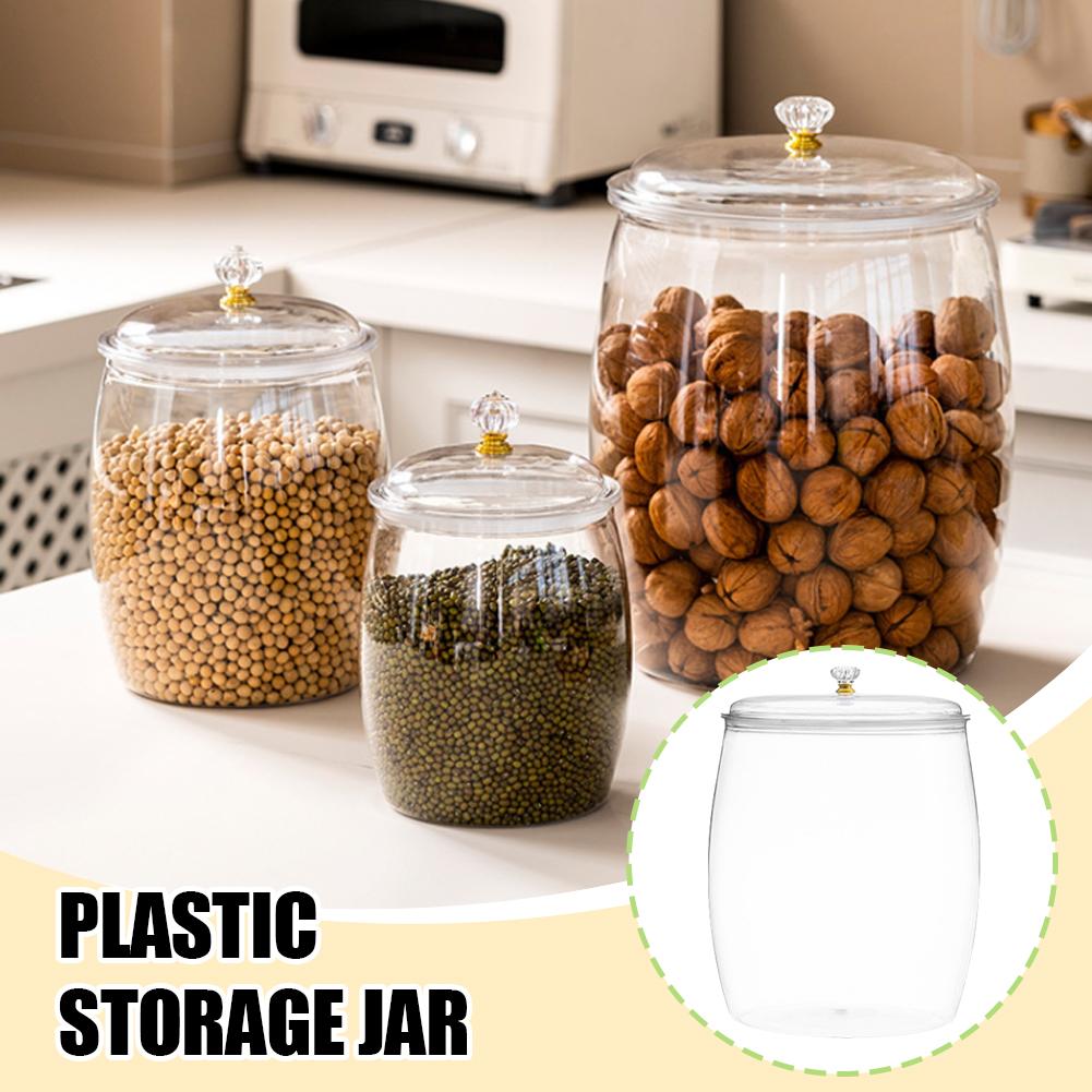 Large Transparent Plastic Seal - Food Storage Jars Airtight ulasan dan harga