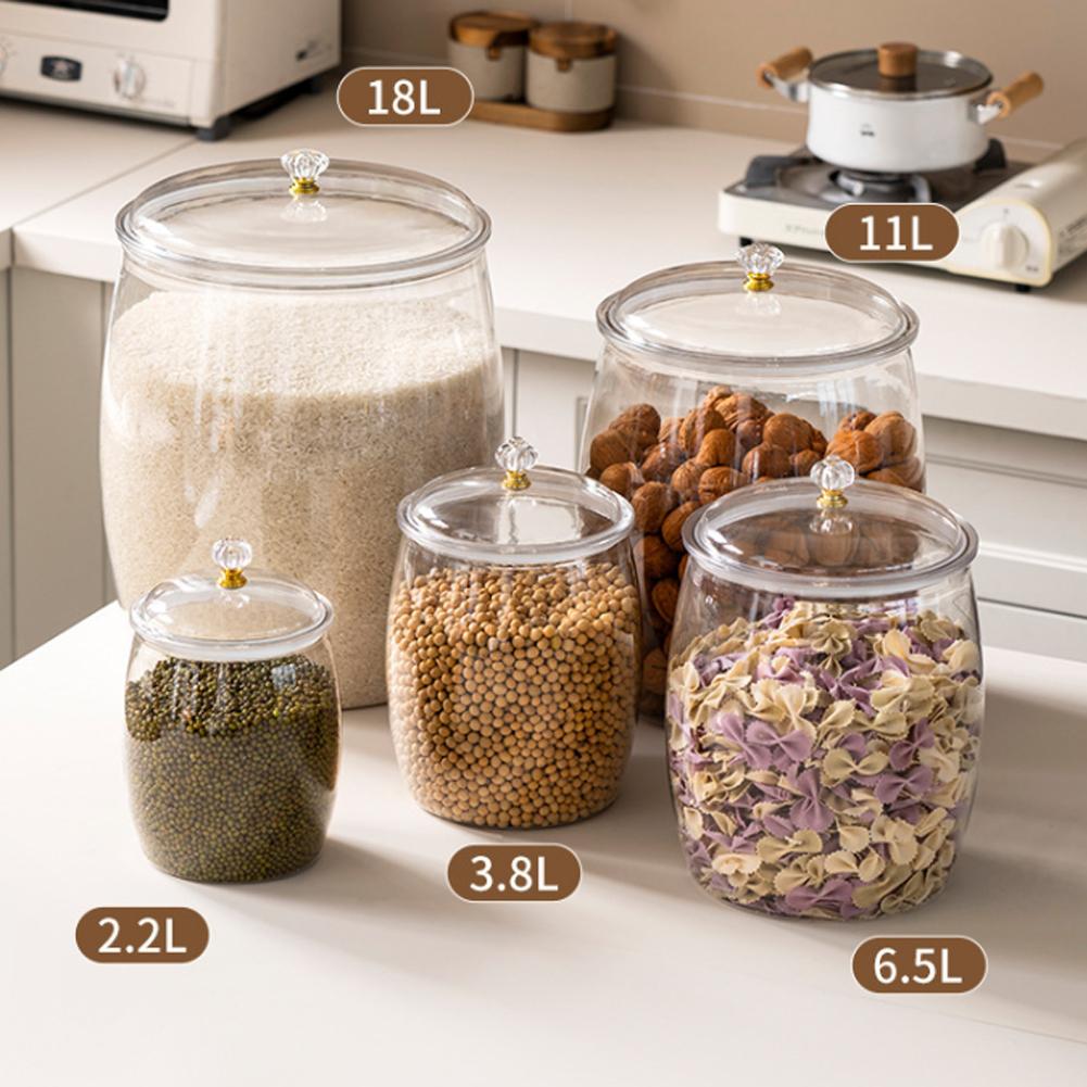 Large Transparent Plastic Seal - Food Storage Jars Airtight ulasan dan harga