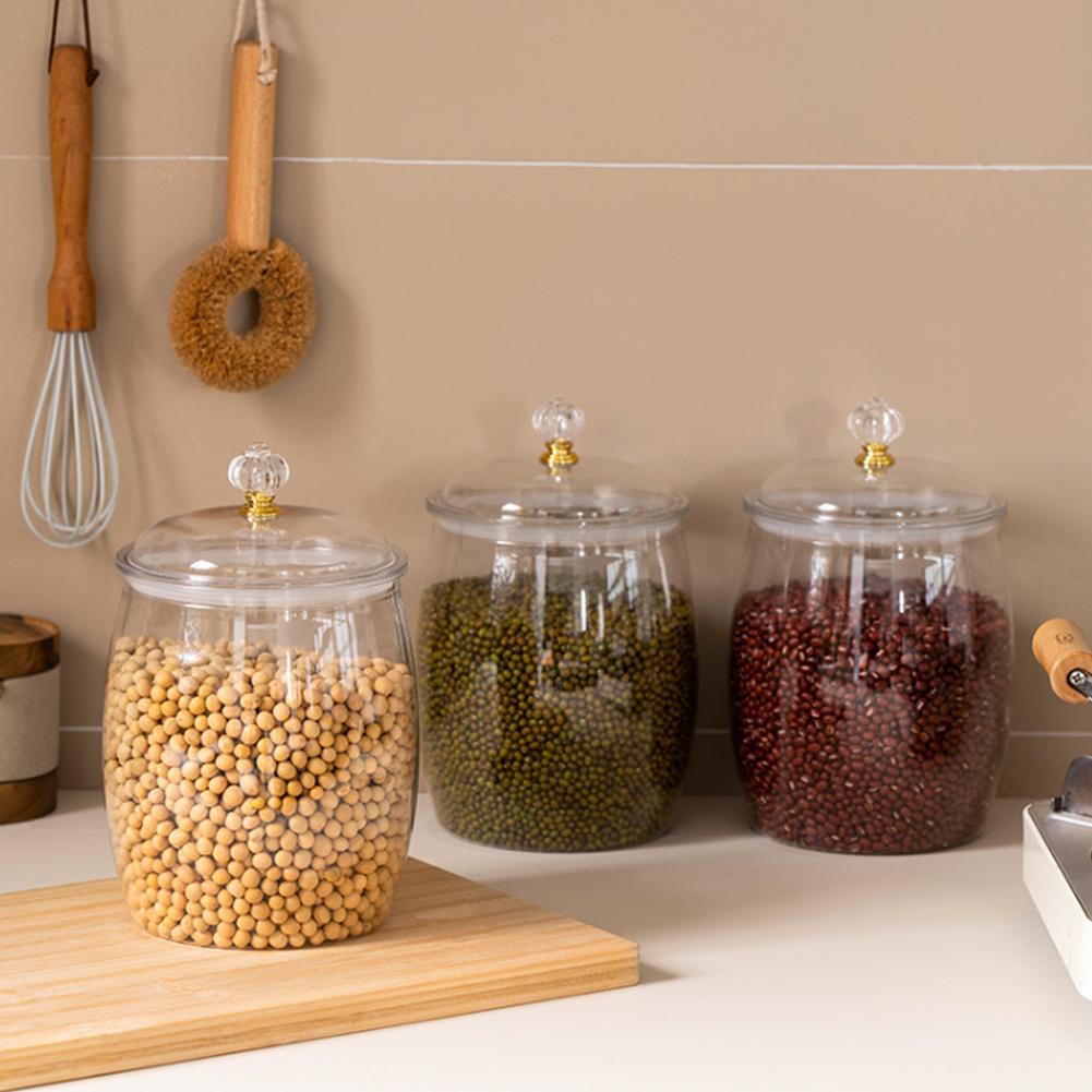 Large Transparent Plastic Seal - Food Storage Jars Airtight ulasan dan harga