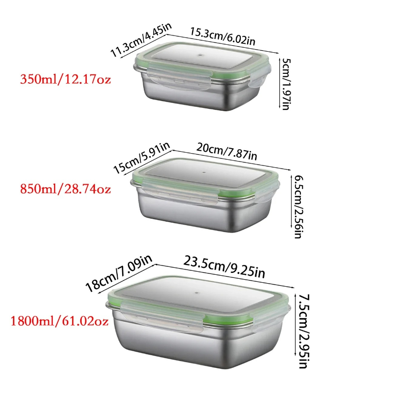 304 Stainless Steel Lunch Box  - Set Food Storage ulasan dan harga