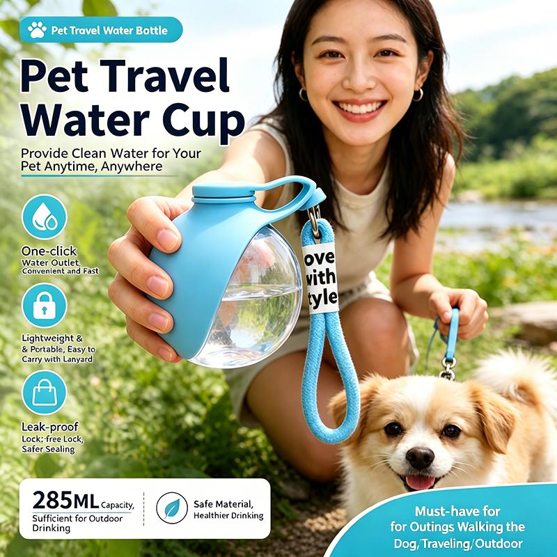 285ML Portable Pet Water Bottl - Food Storage Hiking ulasan dan harga