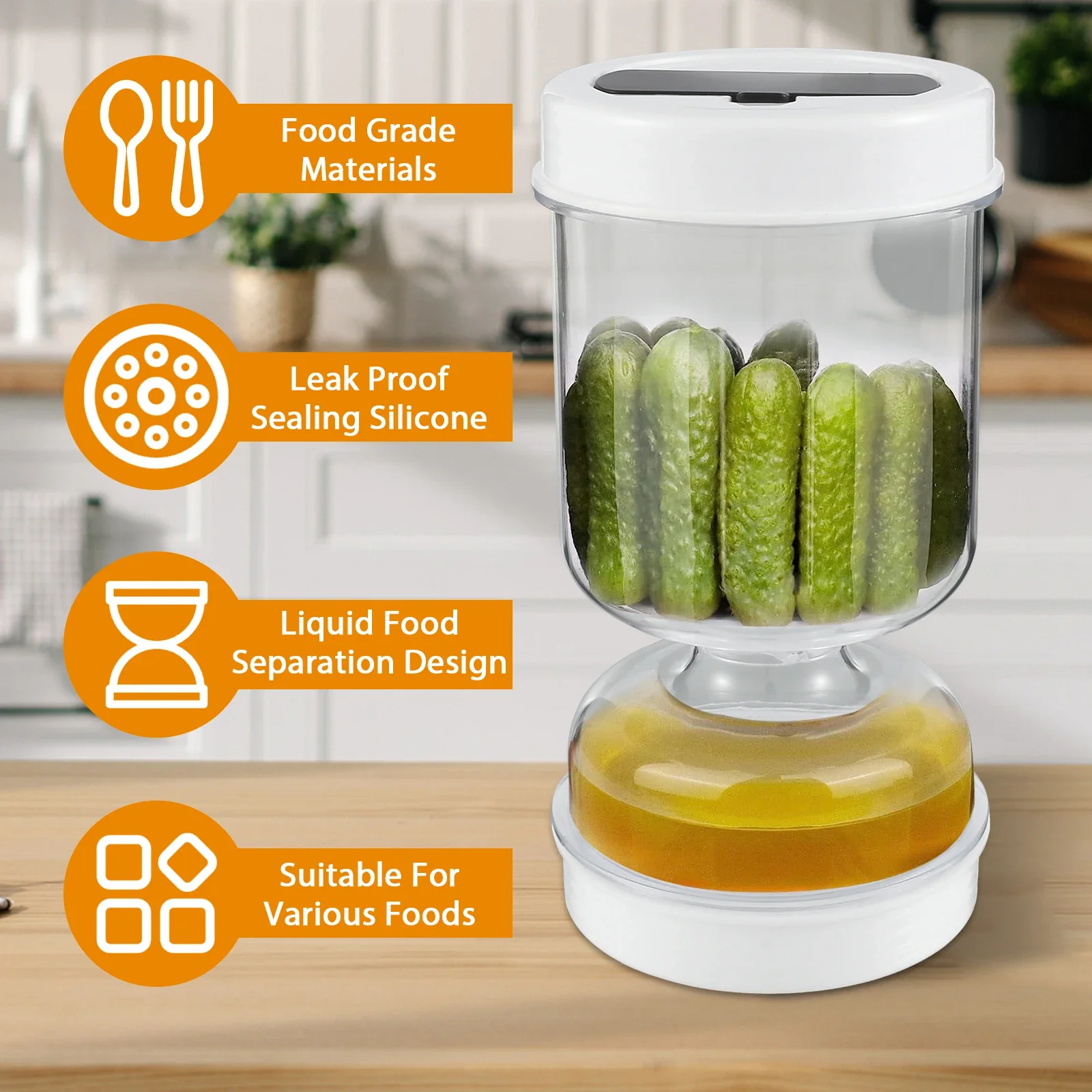 Pickle Container Wet and Dry S - Food Storage Jars Airtight ulasan dan harga