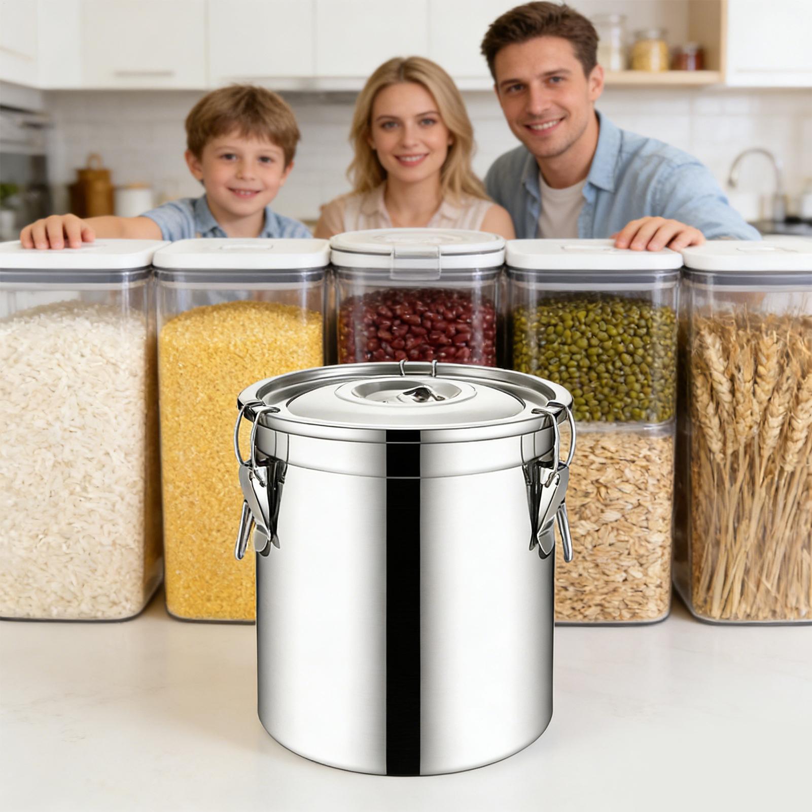 6L Stainless Steel Airtight Ja - Food Storage Jars Airtight ulasan dan harga