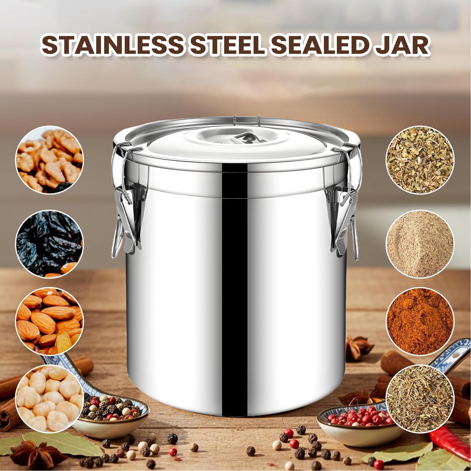 6L Stainless Steel Airtight Ja - Food Storage Jars Airtight ulasan dan harga