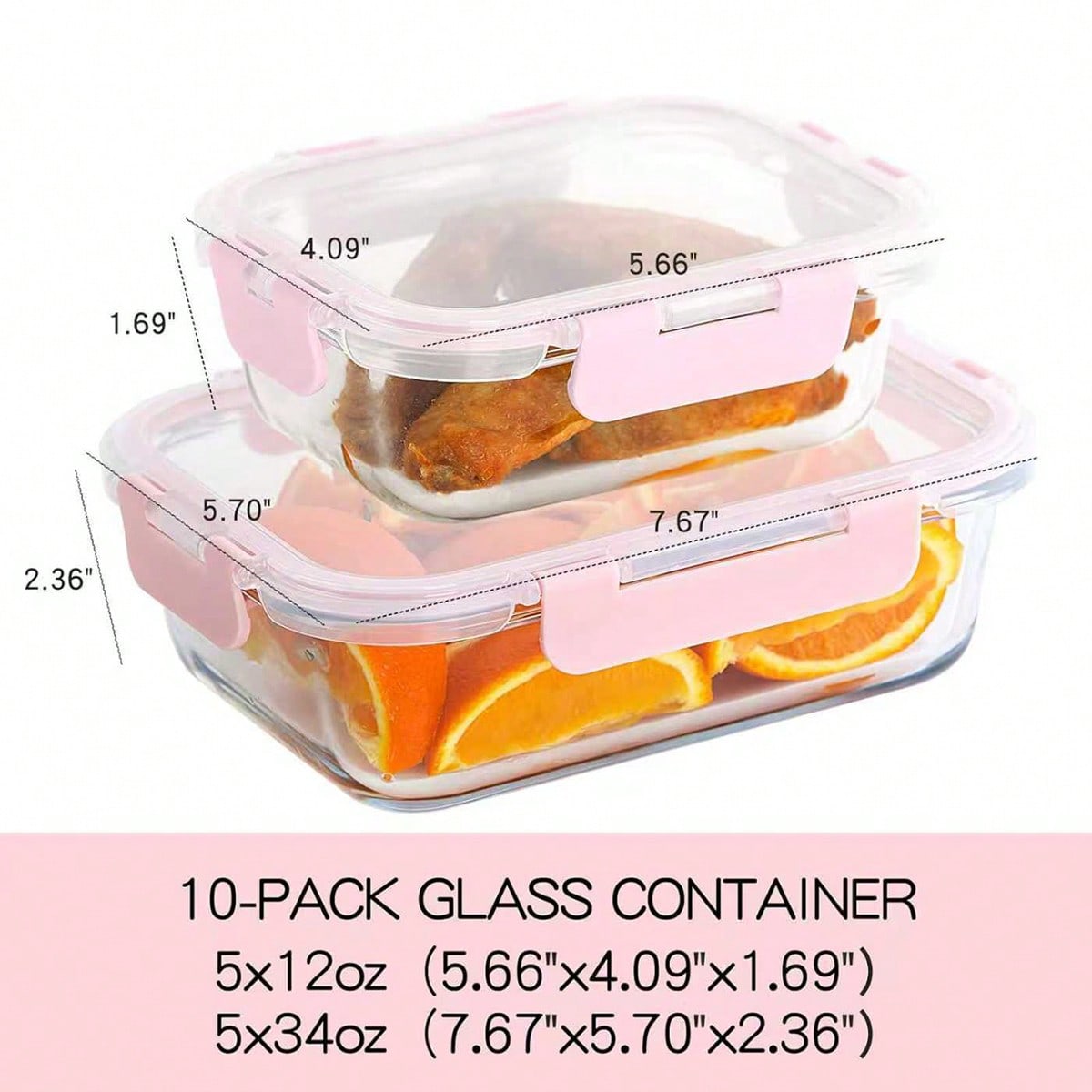 10 Pack Glass Meal Prep Contai - Food Storage Glass ulasan dan harga