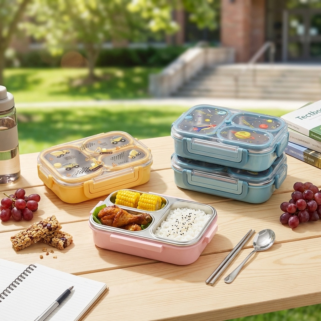 900ML Cute 304 Stainless Steel - Food Storage Dividers ulasan dan harga