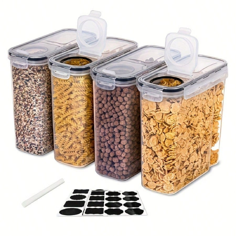 4 Pack Airtight Cereal Dry Foo - Food Storage Pantry ulasan dan harga