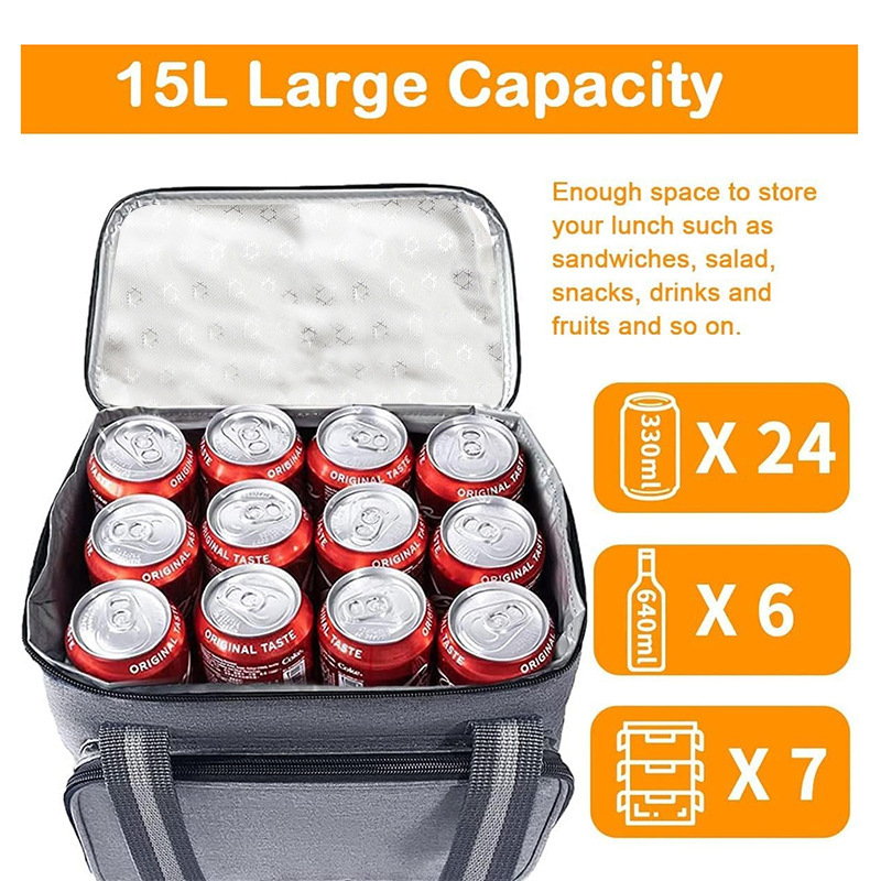 15L Portable Thermal Lunch Bag - Food Storage Hiking ulasan dan harga