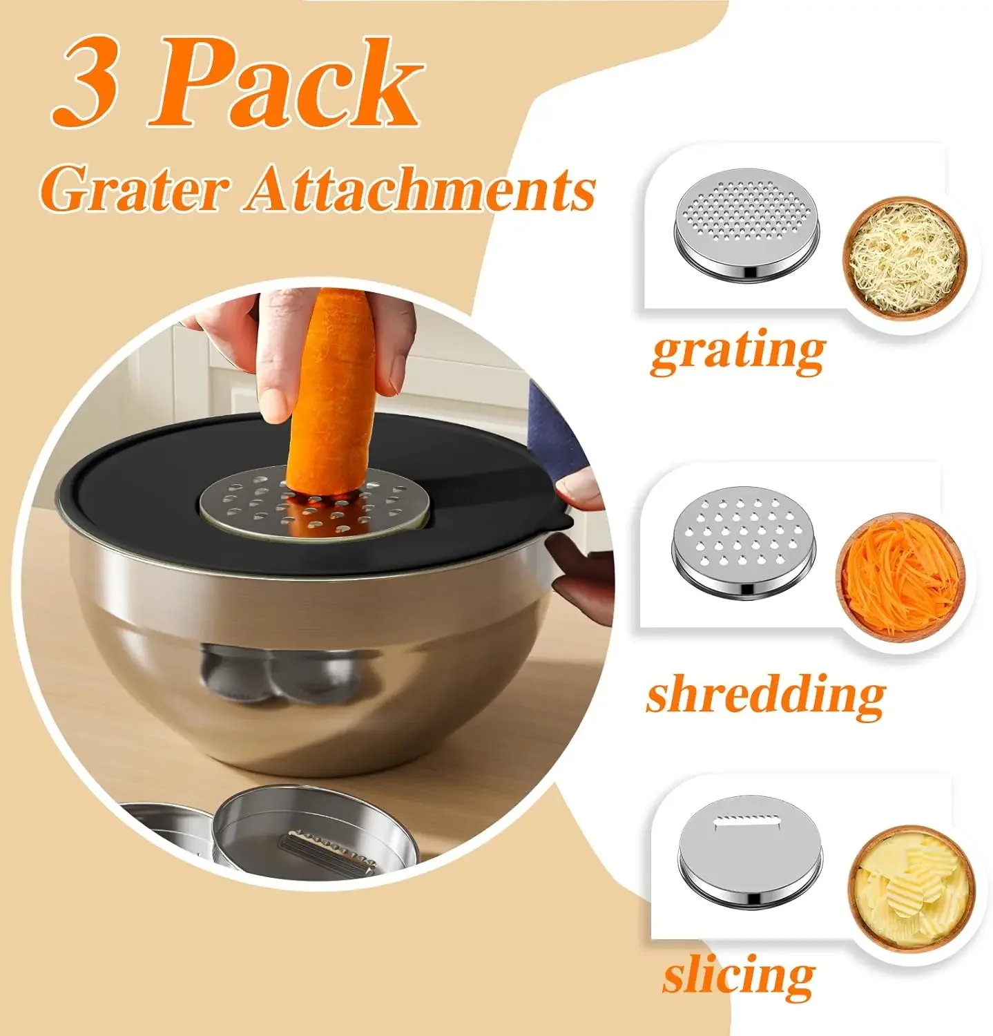 6Pcs Stainless Steel Mixing Bo - Set Food Storage ulasan dan harga