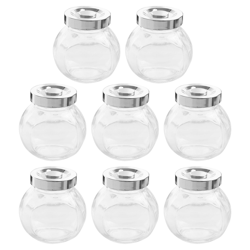 8Pcs Lightweight Portable Glas - Food Storage Jars Airtight ulasan dan harga