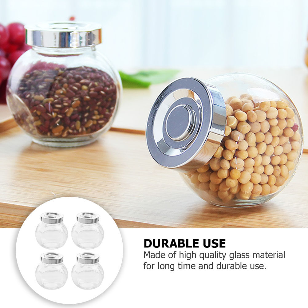 8Pcs Lightweight Portable Glas - Food Storage Jars Airtight ulasan dan harga