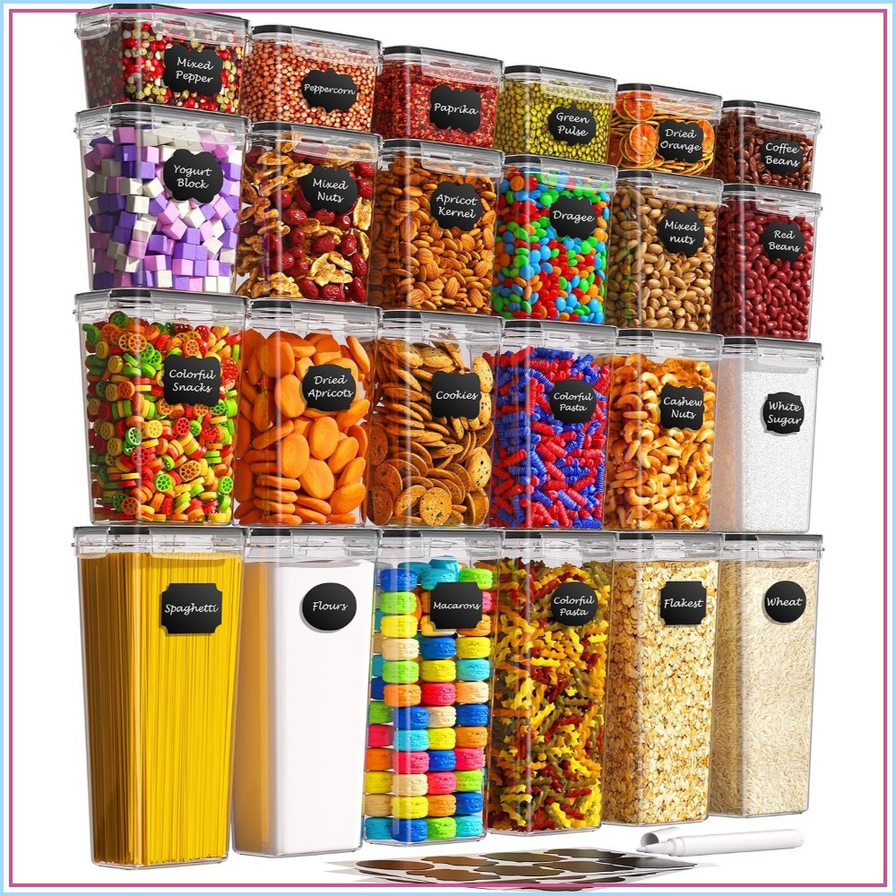 24 PCS Airtight Food Storage C - Food Storage Kitchen ulasan dan harga