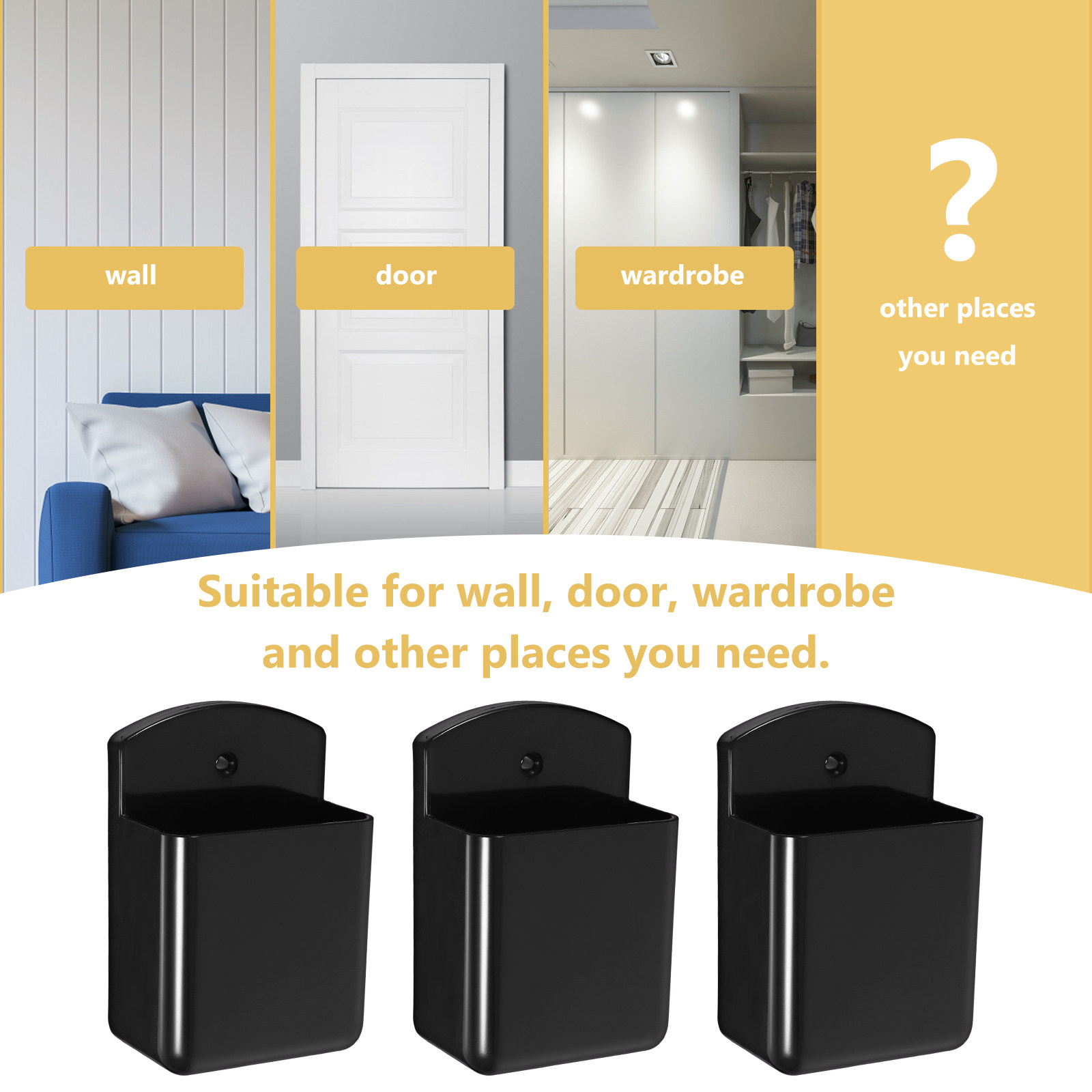 Wall Mount Remote Holder ABS M - Food Storage For Room ulasan dan harga