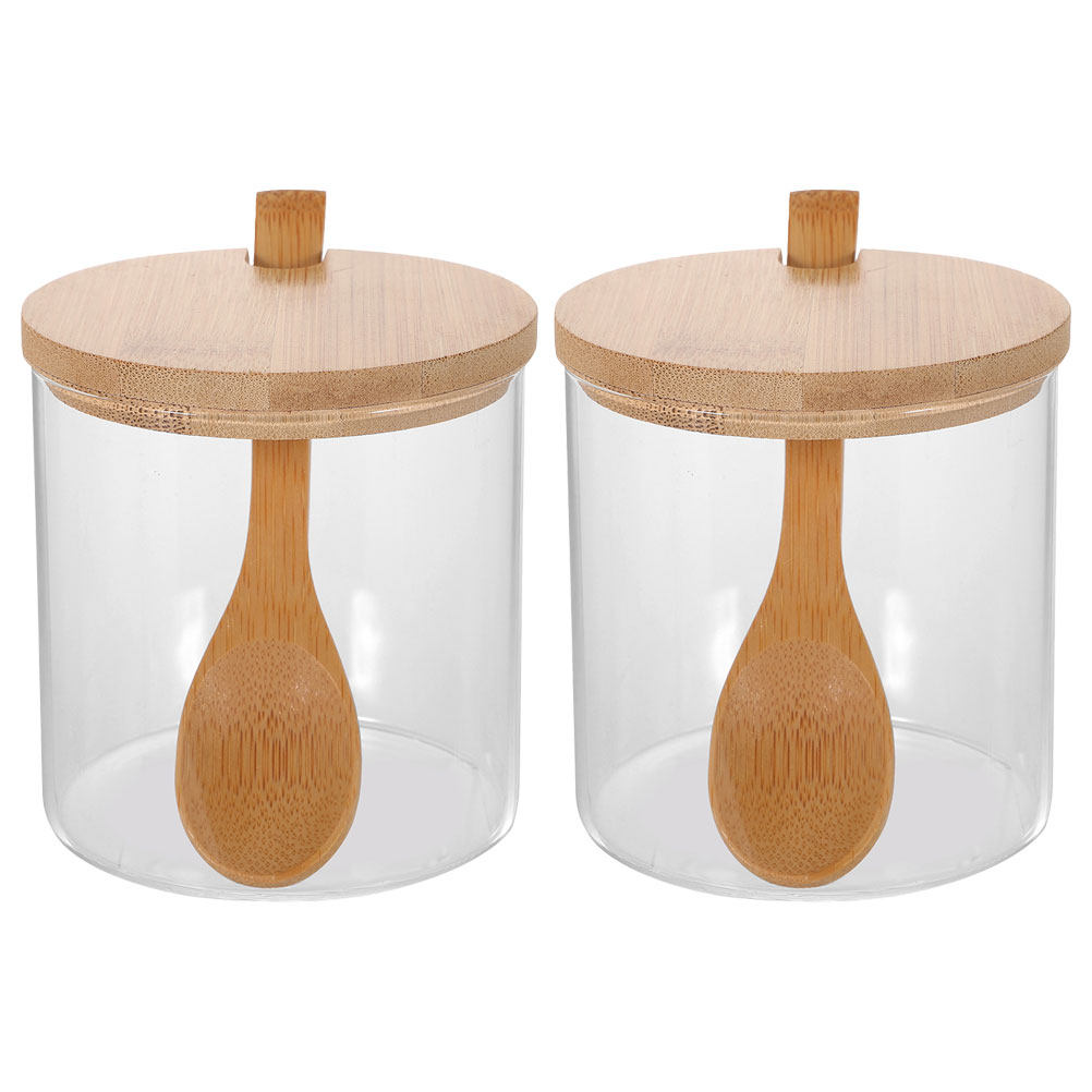 2Sets Clear Glass Seasoning Co - Food Storage Glass ulasan dan harga