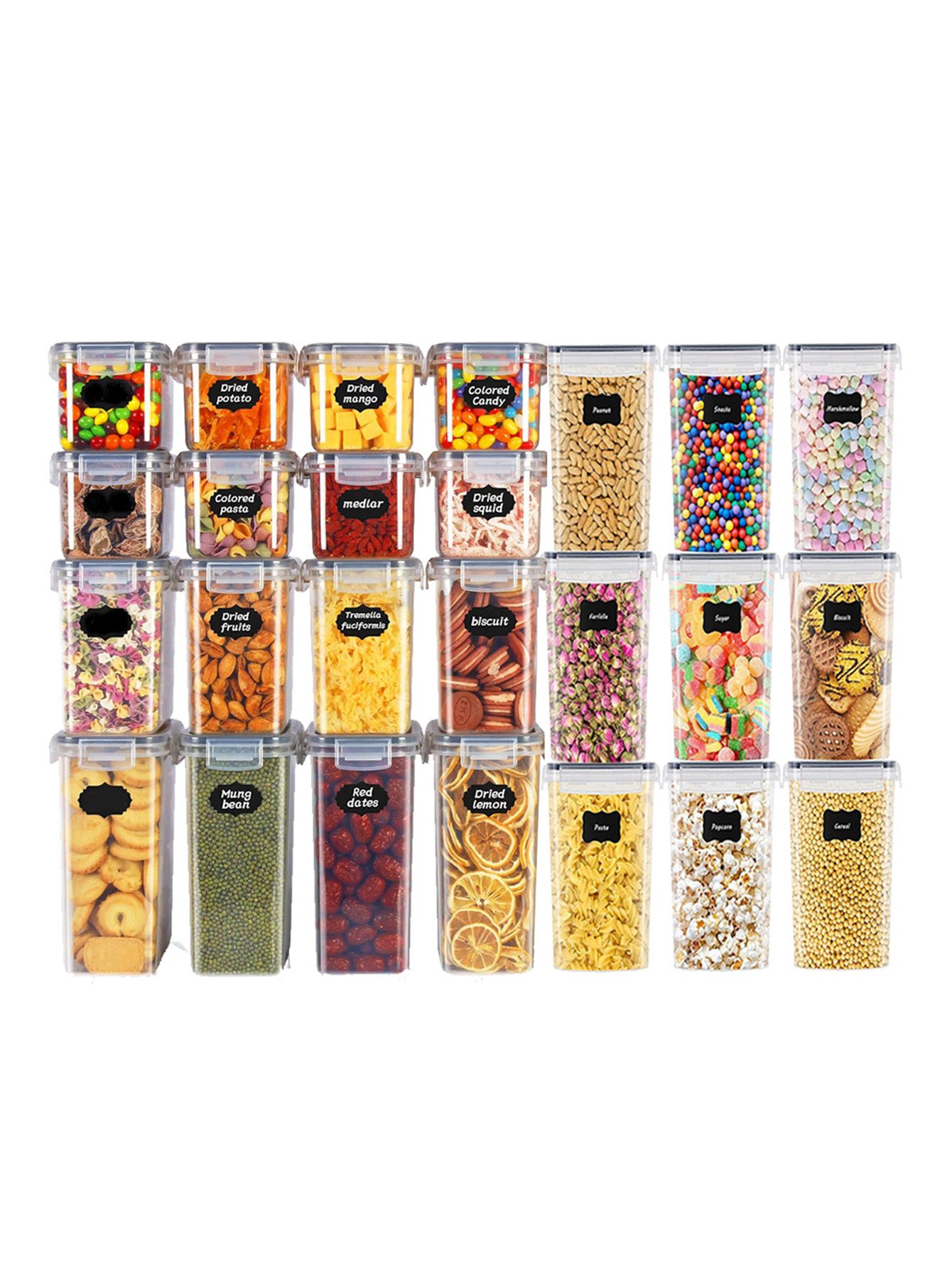 48pcs, Sealed Food Storage Con - Food Storage Jars Airtight ulasan dan harga